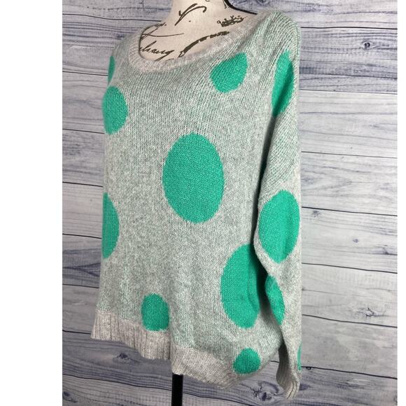 Gold & Silver Polka Dot Sweater Women One Size Fits Most Angora Long Sleeve Soft - Picture 4 of 12
